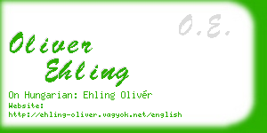 oliver ehling business card