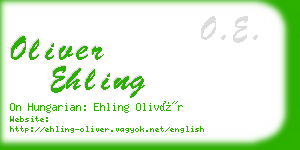 oliver ehling business card